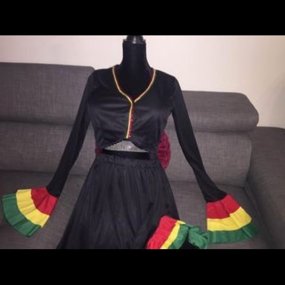 Latin Skirt & Top Dance Wear Salsa Tango flamenco - Picture 4 of 8